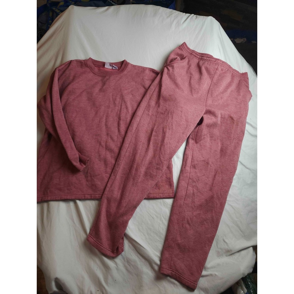 Southern Expressions Sweatshirt Pants Set Womens Size XL Pink Athleisure Lounge